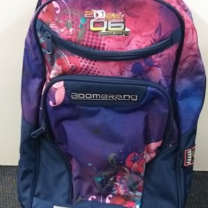 Boomerang Orthopaedic Bag Purple print