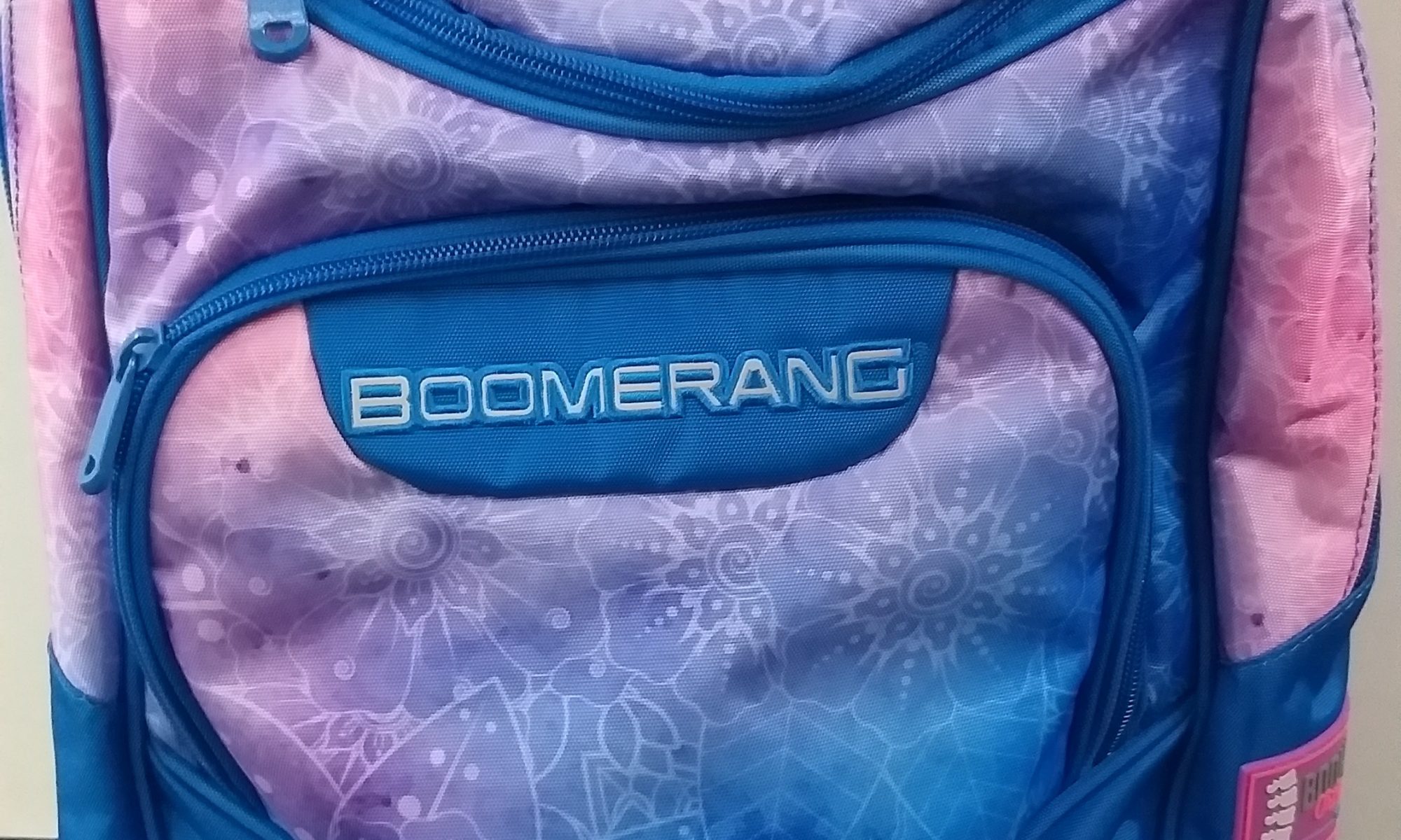 Boomerang Orthopeadic Bag Blue/Pink